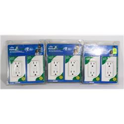 THREE NEW 2 PACKS OF SMART LOCK PRO GFI PLUGS