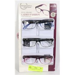LADIES FOSTER GRANT READING GLASSES +1.50