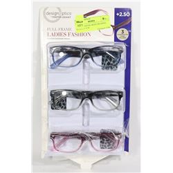 LADIES FOSTER GRANT READING GLASSES +2.50