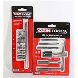 NEW OEMTOOLS 6 PC TAP WRENCH SET - SAE & 7 PC STAR