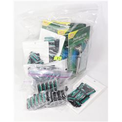 LARGE BAG OF RAZORS AND RAZOR HEADS