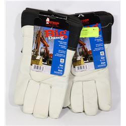 2 NEW PAIRS OF THINSULATE INSULATED LEATHER