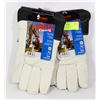 Image 1 : 2 NEW PAIRS OF THINSULATE INSULATED LEATHER