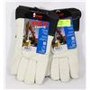 Image 1 : 2 NEW PAIRS OF THINSULATE INSULATED LEATHER