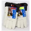 Image 1 : 2 NEW PAIRS OF THINSULATE INSULATED LEATHER
