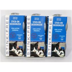 THREE NEW 2 PACKS OF STINK FREE LITTER BOX