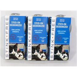 THREE NEW 2 PACKS OF STINK FREE LITTER BOX