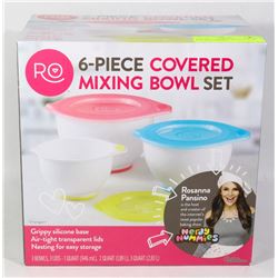 NEW 6PC COVERED MIXING BOWL SET WITH GRIPPY