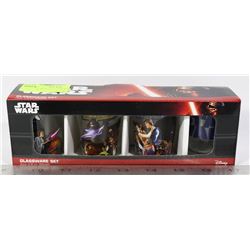 NEW 4PC SET OF STAR WARS SHOT GLASSES