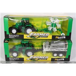 TWO NEW KIDS FARM MACHINERY TOYS