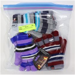 3PK KIDS HEAT WAVE GLOVES