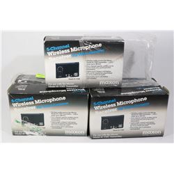 LOT OF 5 WIRELESS MICROPHONE RECEIVERS FOR