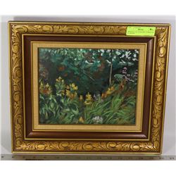 ORIGINAL OIL PAINTING "FOREST & FLOWERS"