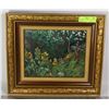 Image 1 : ORIGINAL OIL PAINTING "FOREST & FLOWERS"