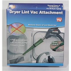 NEW DRYER LINT VAC ATTACHMENT, FITS ANY VACUUM