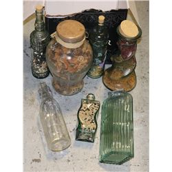 VINTAGE BOTTLES AND GLASSWARE