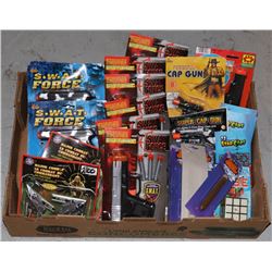 LARGE FLAT OF ASSORTED KIDS GUN TOYS