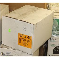 CASE OF 250 38"X40" REGULAR BLACK GARBAGE BAGS