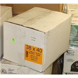 CASE OF 250 38"X40" REGULAR BLACK GARBAGE BAGS