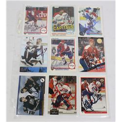 LOT OF 9 WASHINGTON CAPITALS AUTOGRAPHED CARDS