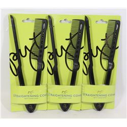 BUNDLE OF 3 STRAITENING COMBS BY PRETTY