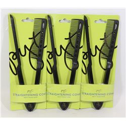 BUNDLE OF 3 STRAITENING COMBS BY PRETTY