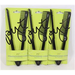 BUNDLE OF 3 STRAITENING COMBS BY PRETTY