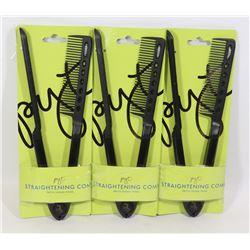 BUNDLE OF 3 STRAITENING COMBS BY PRETTY