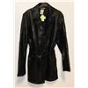 Image 1 : NEW LADIES BLACK LEATHER CAR COAT - LARGE