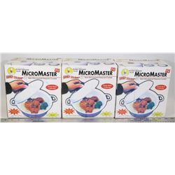 LOT OF 3 NEW MICRO MASTER NEW MICROWAVE PRESSURE