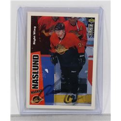 MARKUS NASLUND VANCOUVER CANUCKS SIGNED CARD