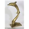 Image 1 : TALL GOLDEN DOLPHIN STATUE