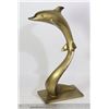Image 1 : TALL GOLDEN DOLPHIN STATUE