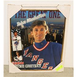 GRETZKY TAKES MANHATTAN FRAMED PRINT