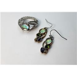 19)  MOONSTONE, AMETHYST AND PERIDOT