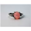 Image 1 : 21)  LAB CREATED PINK FIRE OPAL AND CLEAR