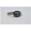 Image 1 : 7)  LONDON BLUE TOPAZ CZ HALO RING WITH