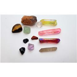 2)  LOT OF 12 NATURAL HEALING STONES