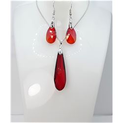 13)  ELONGATED RED TITANIUM CRYSTAL