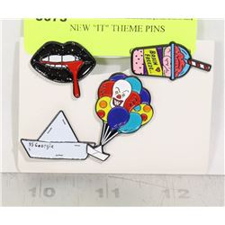 LOT OF 4 NEW "IT" THEME PINS