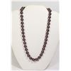 Image 1 : #41-PURPLE SEA SHELL PEARL NECKLACE 10mm/15"