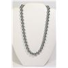 Image 1 : #12- GREY SEA SHELL PEARL NECKLACE 10mm/15"
