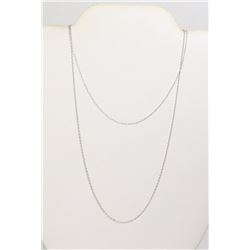 #130-STERLING SILVER NECKLACE (X2)18"