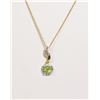 Image 1 : #102-PERIDOT NECKLACE & PENDANT