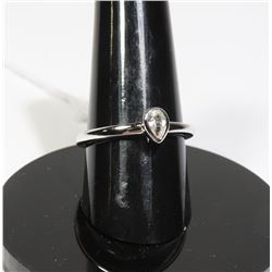 #116-WHITE SAPPHIRE RING SIZE 7