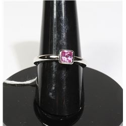 #112-PINK SAPPHIRE RING SIZE 6.5