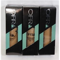 THREE OFRA ABSOLUTE COVER SILK PEPTIDE FOUNDATION