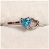 Image 1 : SILVER BLUE CZ  RING (~SIZE 7)