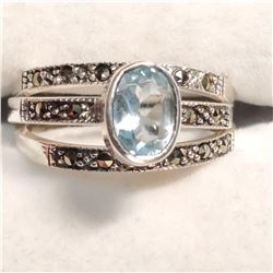 SILVER ONYX  SET (~SIZE 7)