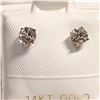 Image 1 : 14K WHITE GOLD DIAMOND(0.5CT,I2-I3,H-I) EARRINGS